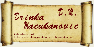 Drinka Mačukanović vizit kartica
